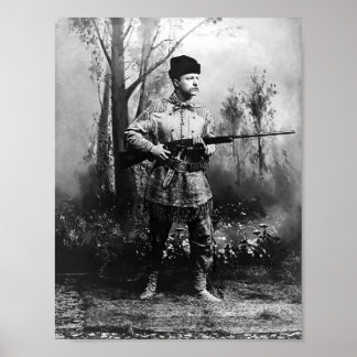Póster Theodore Roosevelt - Retrato de caza