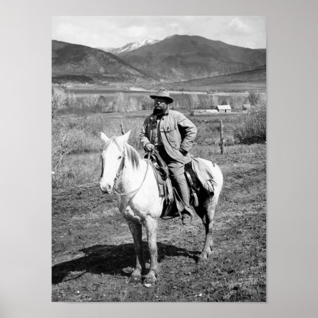 Póster Theodore Roosevelt Volviendo De Una Cacería De Oso (Frente)