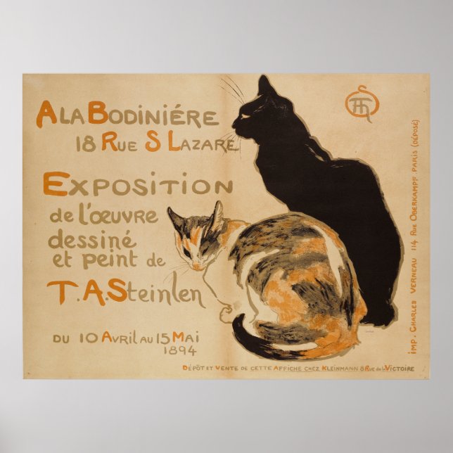 Póster Théophile Alexandre Steinlen A LA BODINIERE (Frente)