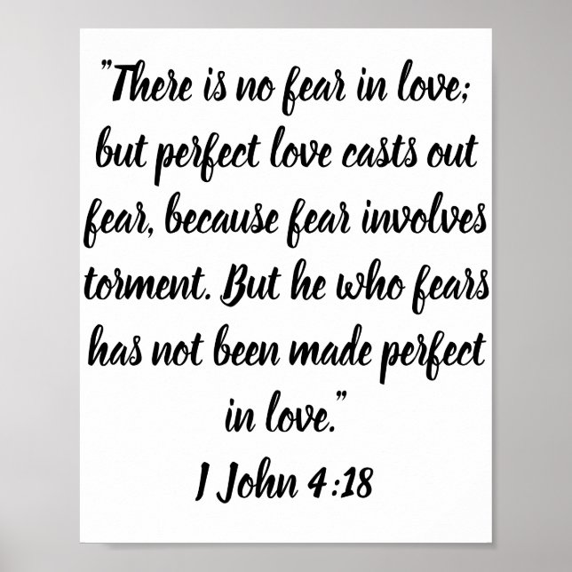Póster There is no fear in love; but perfect love . . . (Frente)