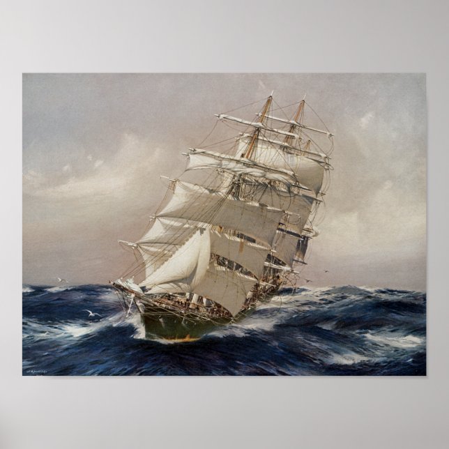 Póster Thermopylae de Tea Clipper Británico (Frente)