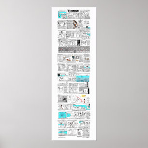 Póster Theseus y la tira Minotaur - greekmythcomix