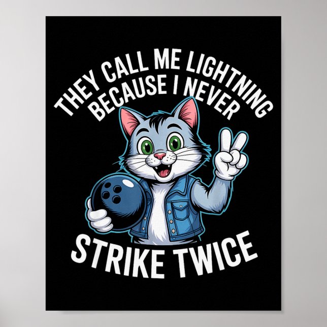 Póster They Call Me Lightning Because I Never Strike Twic (Frente)