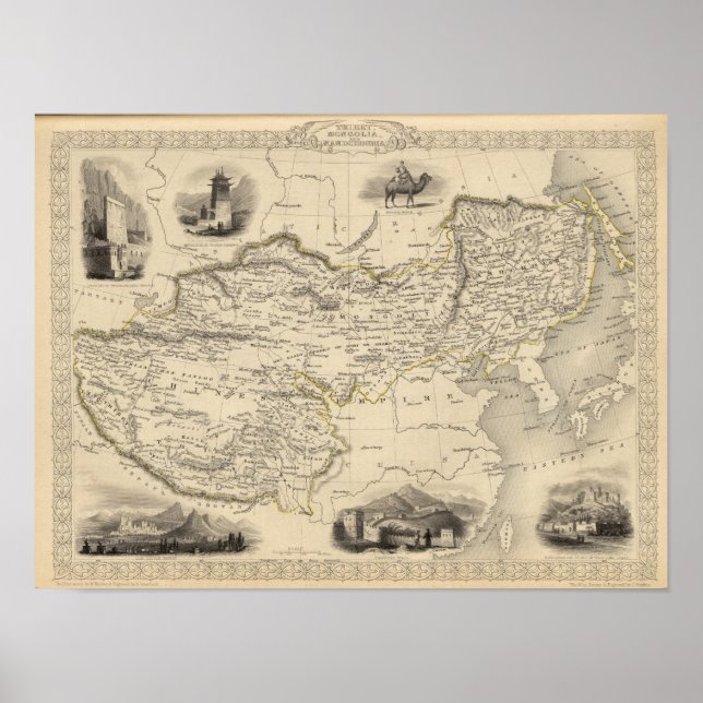 Póster Thibet, Mongolia, and Mandchouria (Frente)