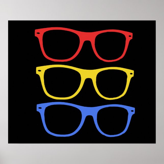 Póster thick rimmed glasses poster (Frente)