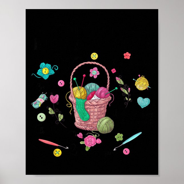 Póster Thing I Do In My Spare Time Crochet Funny Crocheti (Frente)