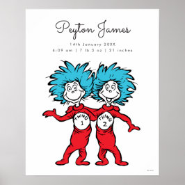 Póster Thing One Thing Two | Estadísticas de nacimiento d