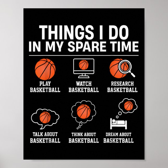 Póster Things I Do In My Spare Time - Basketball Player L (Frente)