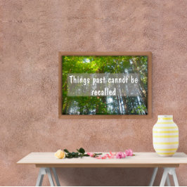 Póster Things past cannot be recalled Inspiration poster