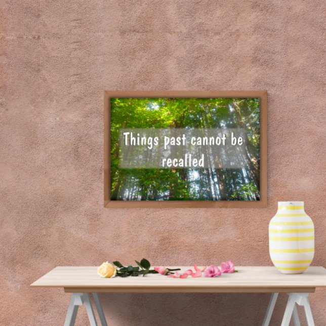 Póster Things past cannot be recalled Inspiration poster (Subido por el creador)