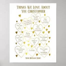 Póster Things We Love About You Birthday