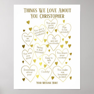 Póster Things We Love About You Birthday