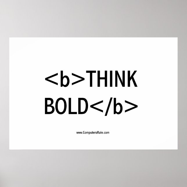 PÓSTER THINK BOLD (Frente)