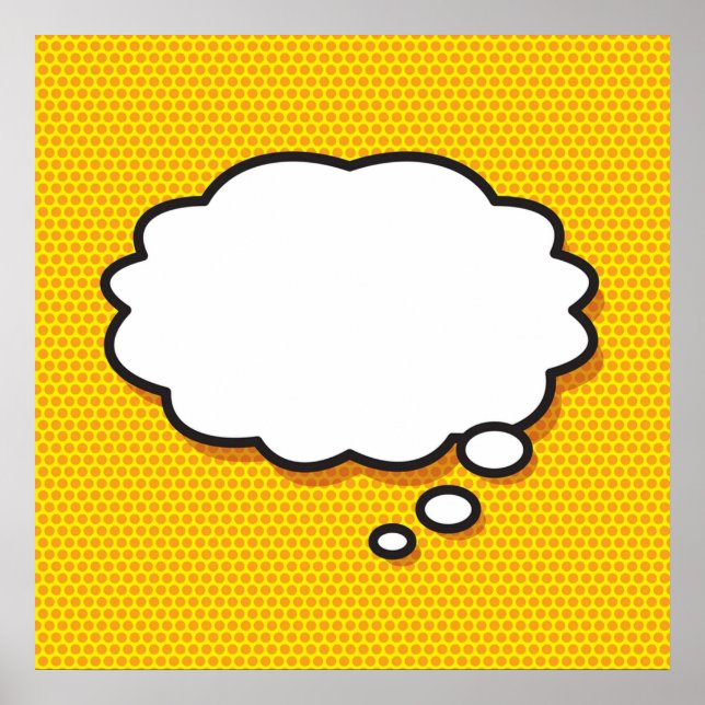 Póster Think Bubble Comic Book Pop Art Moderno Pop Cu (Frente)