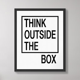 Póster Think Outside the Box Creative Office Wall Poster