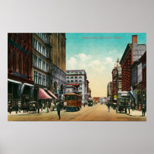 Póster Third Street in Portland, Oregon