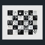 Póster Thirty by Wassily Kandinsky<br><div class="desc">Thirty by Wassily Kandinsky.
Please visit my store for more interesting design and more color choice.
=> zazzle.com/colorfulworld*</div>