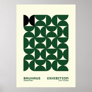 Póster This Bauhaus-inspired geometric pattern poster fea