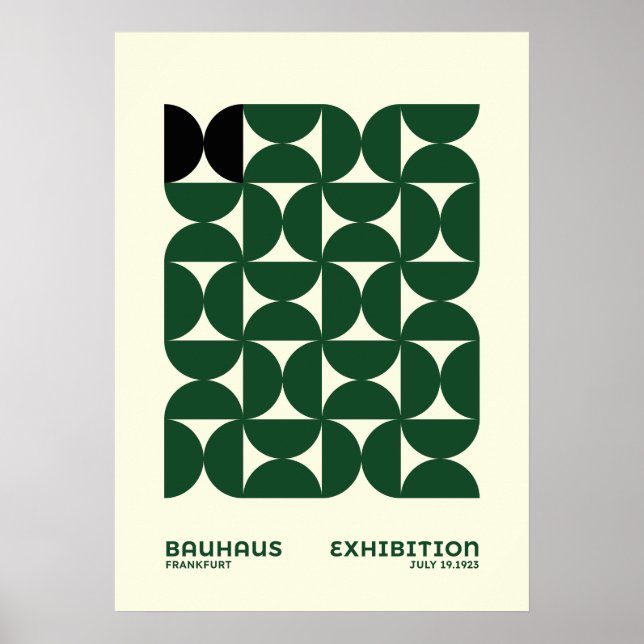 Póster This Bauhaus-inspired geometric pattern poster fea (Frente)