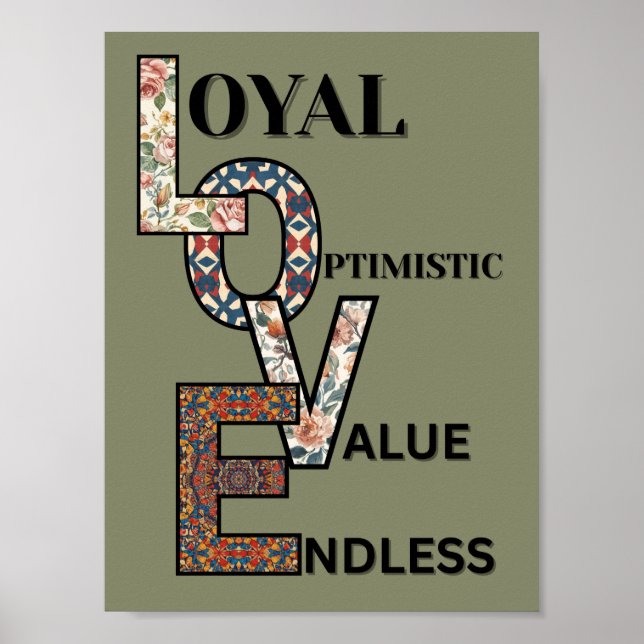 Póster This beautiful poster show love charater (Frente)