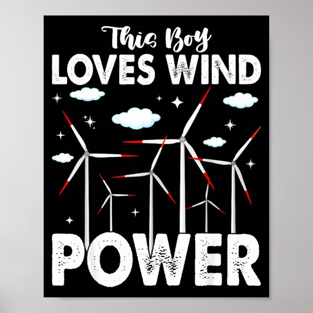 Póster This Boy Loves Wind Wer, Windmill Turbine Technici (Frente)