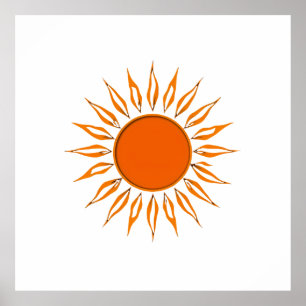 Póster This is a stylized graphic illustration of the sun