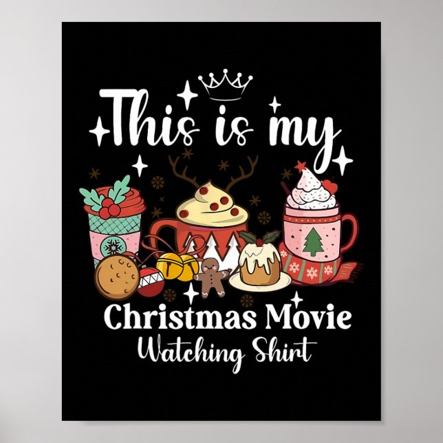Póster This Is My Christmas Movie Watching Shirt Family M (Frente)