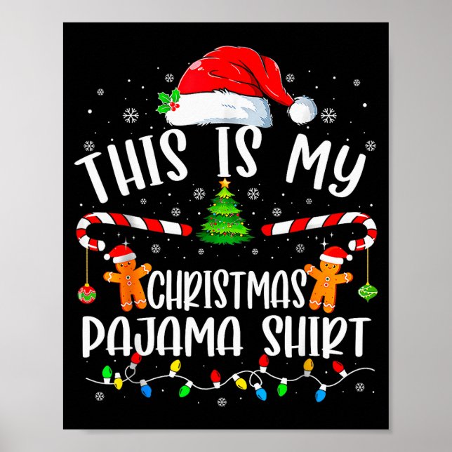 Póster This Is My Christmas Pajama Cookies Matching Chris (Frente)