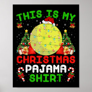 Póster This Is My Christmas Pajama Shirt Field Hockey Chr