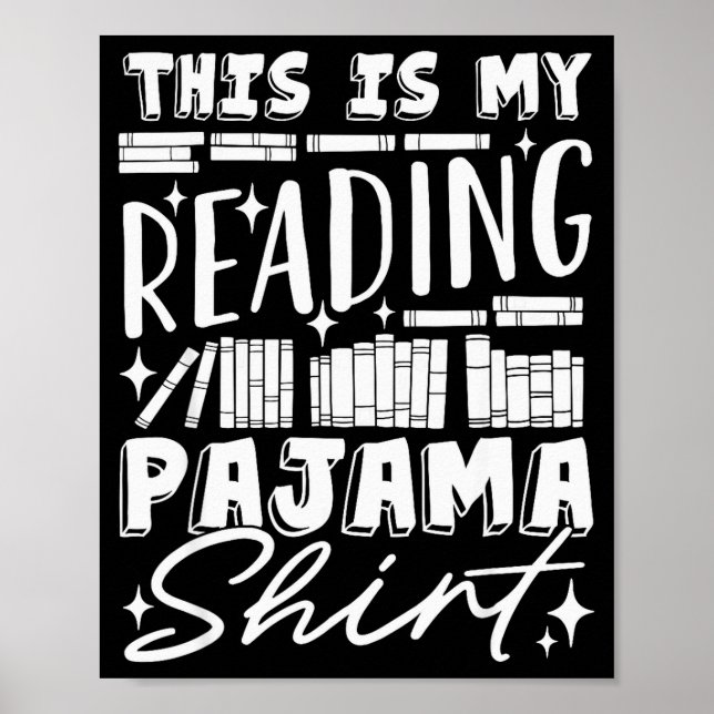 Póster This Is My Reading Pajama Bedtime Reading Funny  (Frente)