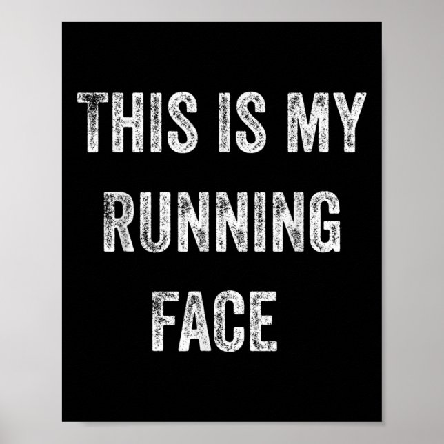 Póster This Is My Running Face Funny Running  (Frente)