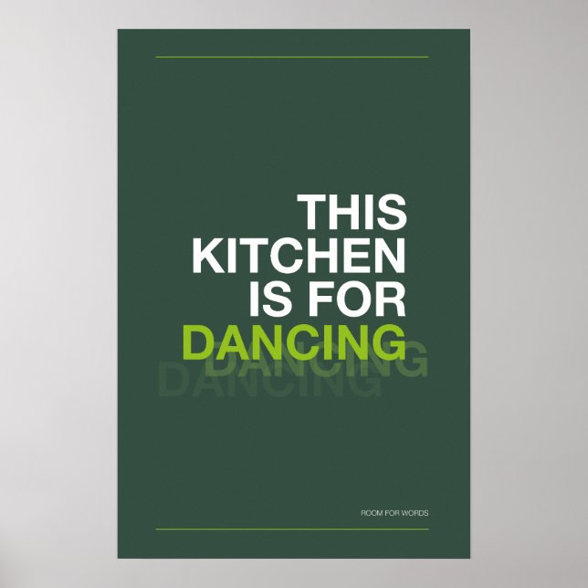 Póster THIS KITCHEN IS FOR DANCING – Funny Kitchen Poster (Frente)