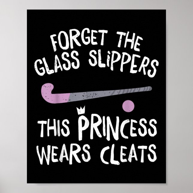 Póster This Princess Wears Cleats Gift Design Field Hocke (Frente)