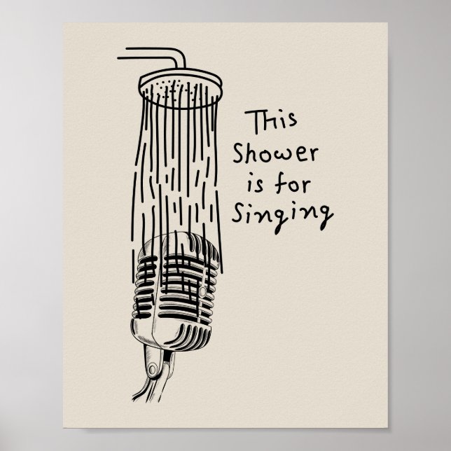 Póster This Shower is for singing (Frente)