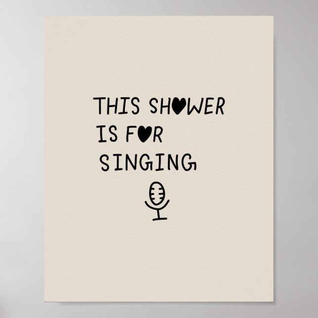 Póster This Shower Is for Singing (Frente)