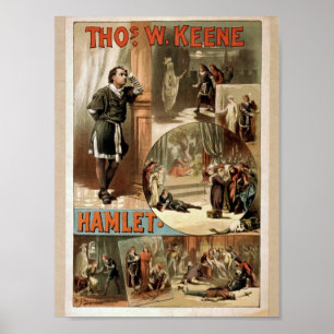 Póster Tho' .W. Keene, Teatro Hamlet Retro