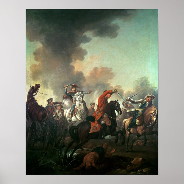 Póster Thomas Brown en la batalla de Dettingen (Frente)