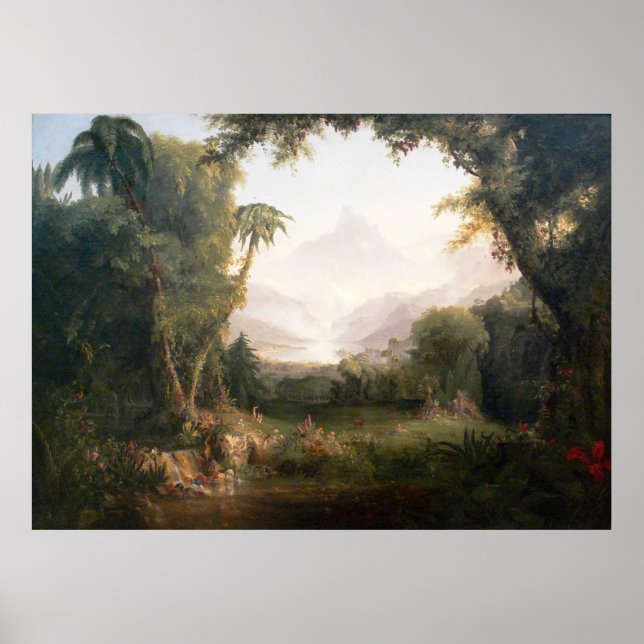 Póster Thomas Cole El Jardín del Edén (Frente)