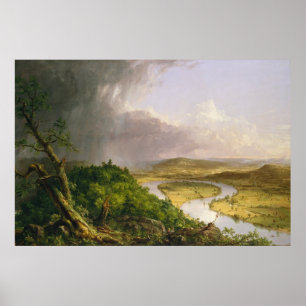 Póster Thomas Cole El Oxbow El Río Connecticut