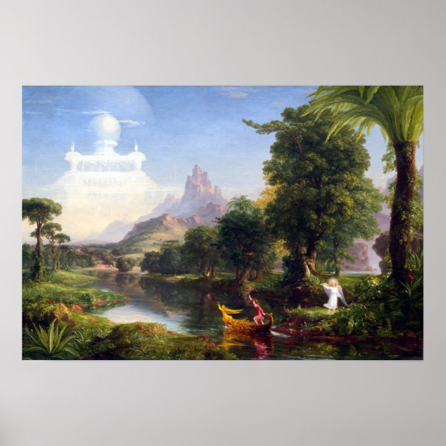 Póster Thomas Cole El viaje de la juventud de la vida (Frente)