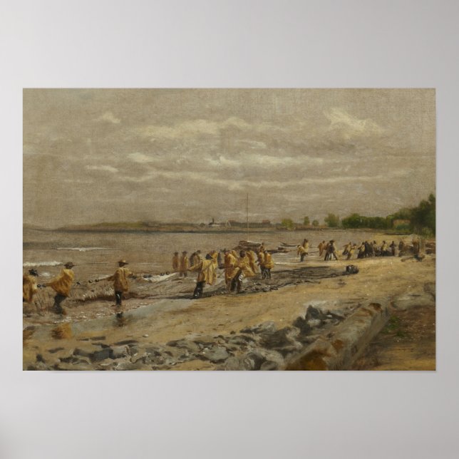 Póster Thomas Eakins - Hauling the Seine (Frente)