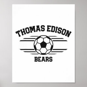 Póster Thomas Edison Bears Fútbol Factura 2025