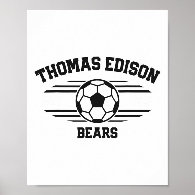 Póster Thomas Edison Bears Fútbol Factura 2025  (Frente)