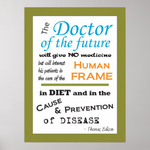 Póster Thomas Edison Doctor of Future Poster