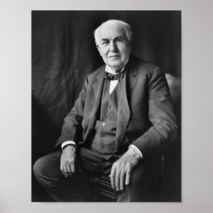 Póster Thomas Edison - Inventor y empresario
