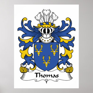 Póster Thomas Family Crest Poster