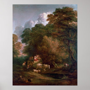 Póster Thomas Gainsborough  Carro de mercado, 1786