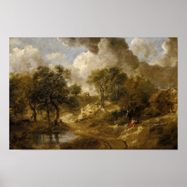 Póster Thomas Gainsborough - Paisaje en Suffolk (Frente)