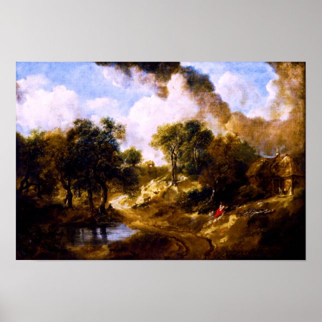 Póster Thomas Gainsborough: Paisaje en Suffolk (Frente)