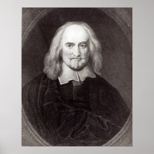 Póster Thomas Hobbes de la 'galería de los retratos